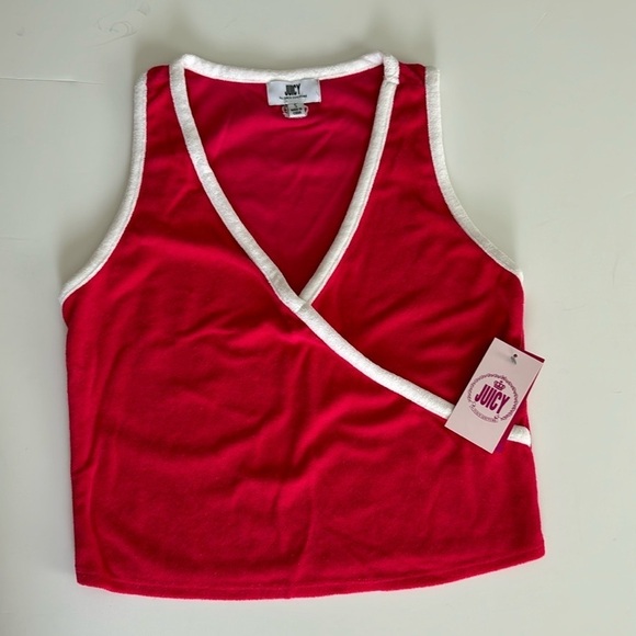 Juicy Couture Tops - Juicy Couture faux wrap cropped top, women’s S, NWT